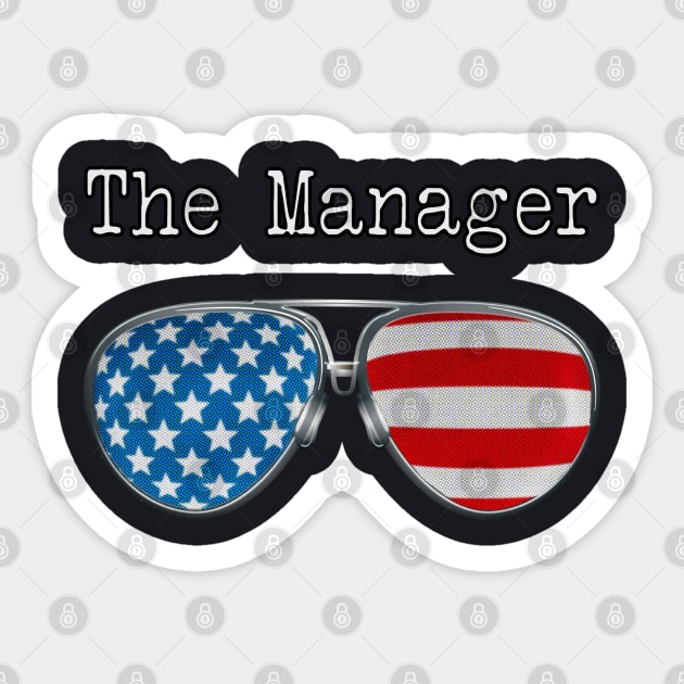 AMERICA PILOT GLASSES THE MANAGER Sticker by SAMELVES